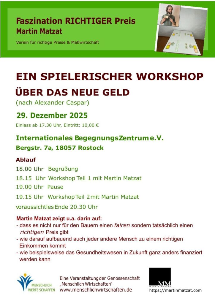 Plakat Faszination Richtiger Preis